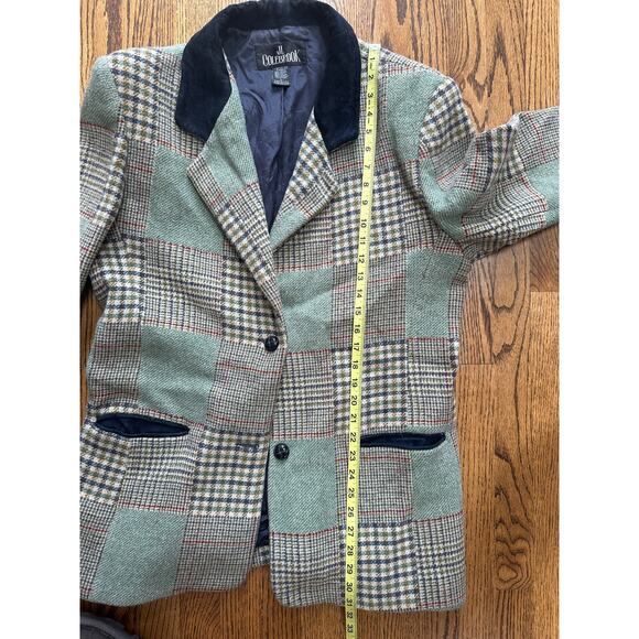 Vintage JL Colebrook Wool Blazer Men’s Large Plaid Check Tweed Sport Coat - Picture 6 of 7